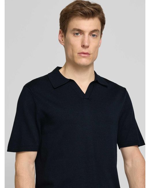 SELECTED Poloshirt Met V-hals in het Blue voor heren