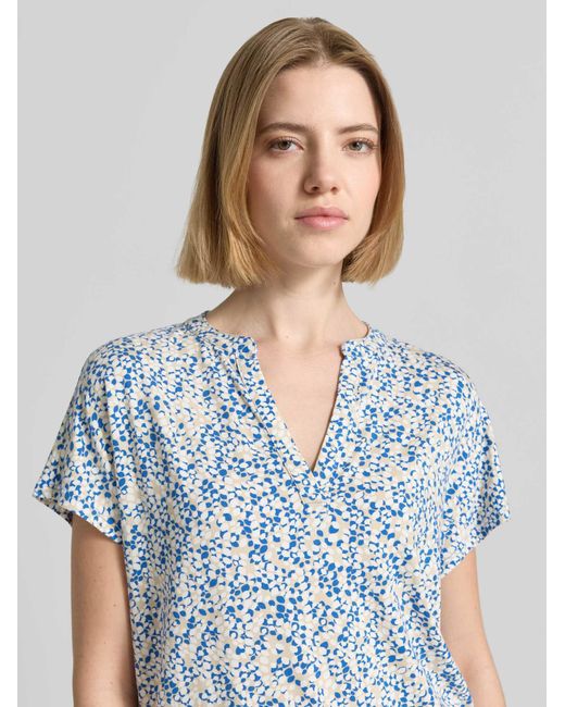 S.oliver Relaxed Fit T-Shirt Van Viscosemix in het Blue