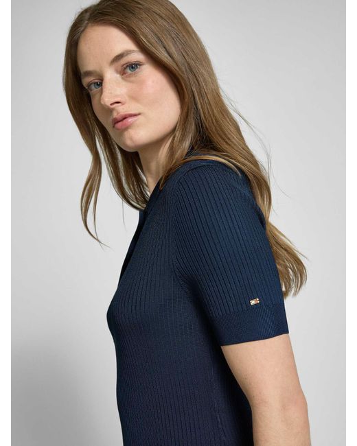 Tommy Hilfiger Knielange Polojurk in het Blue
