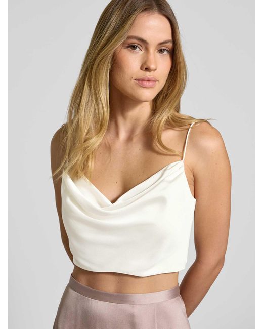 Jake*s Korte Top Met Cascadehals in het White
