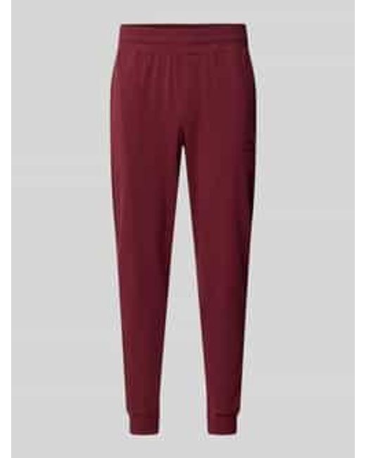 HUGO Comfort Fit Sweatpants Van Katoenmix, Model 'Laze' in het Red voor heren