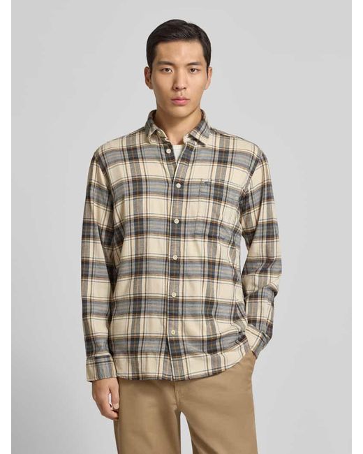 Camel Active Regular Fit Freizeithemd aus Flanell mit Label-Stitching in Multicolor für Herren