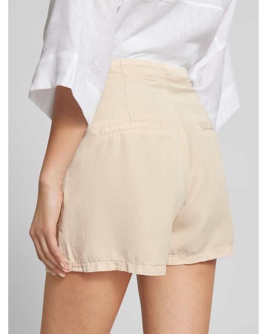 Vero Moda Natural Loose Fit Shorts aus Lyocell mit Bindegürtel Modell 'MIA'