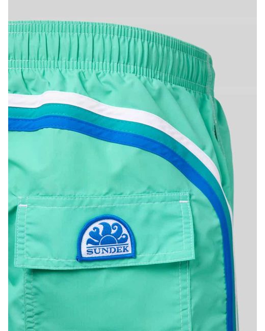 Sundek Badehose mit elastischem Bund in Green für Herren