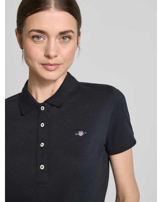 Gant Blue Poloshirt mit Label-Stitching