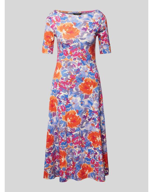 Ralph Lauren Midi-jurk Met Boothals in het White