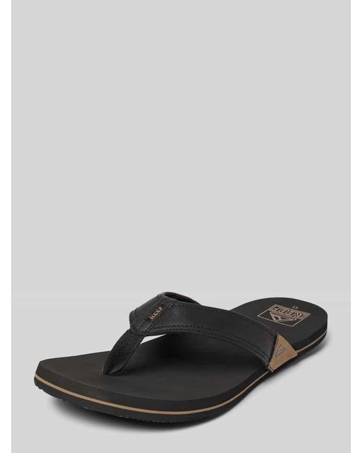 Reef Zehentrenner Mit Label-Detail Modell 'Newport' in Black für Herren