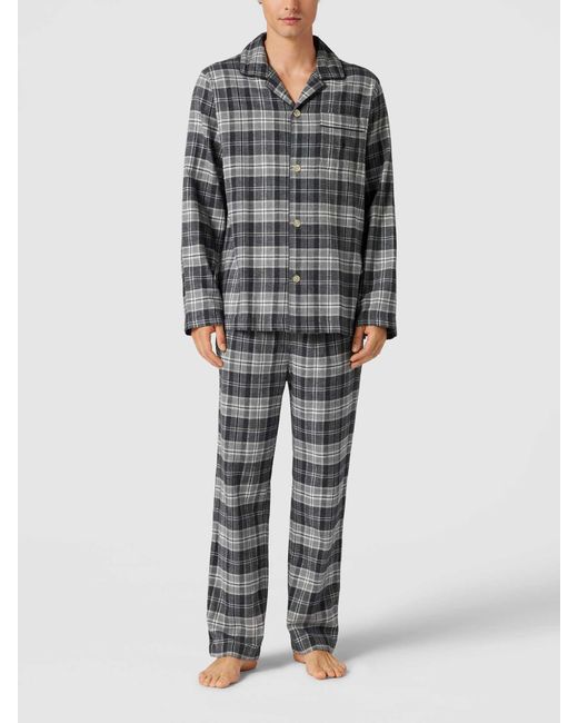 Polo Ralph Lauren Pyjama mit Karomuster Modell 'FLANNEL PJ' in Gray für Herren