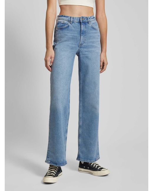 ONLY Blue Baggy Fit Jeans im 5-Pocket-Design Modell 'JUICY'