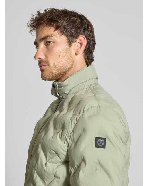 Lerros Regular Fit Steppjacke mit Reißverschlusstaschen in Green für Herren