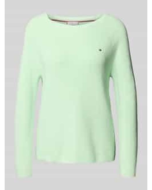 Tommy Hilfiger Regular Fit Gebreide Pullover Van Zuiver Katoen in het Green