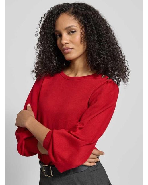 Ralph Lauren Red Strickpullover mit Knöpfen Modell 'DONTREY'