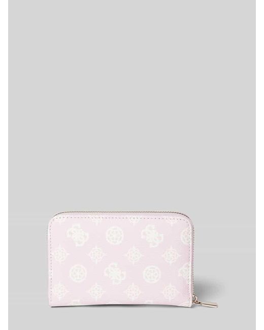 Guess Pink Portemonnaie mit Label-Detail Modell 'LAUREL'