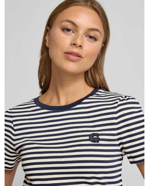 Gant T-Shirt Met Labelpatch in het Black