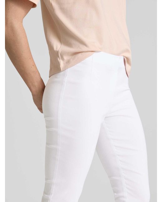 SteHmann Regular Fit Broek Met Siernaden in het White