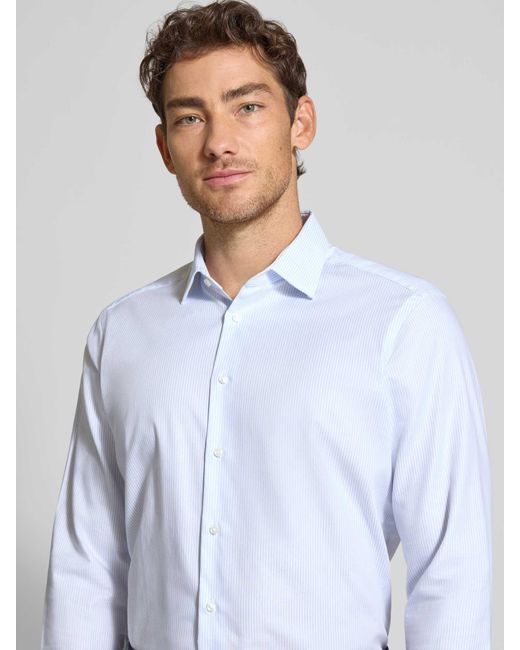 Christian Berg Men Regular Fit Zakelijk Overhemd Met Kentkraag in het White voor heren