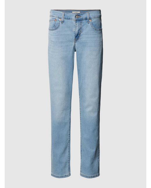 Levi's® 300 Straight Fit Jeans Met Knoopsluiting in het Blue