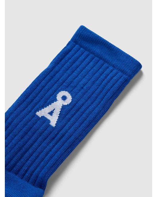 ARMEDANGELS Blue Socken mit Label-Print Modell 'SAAMUS'