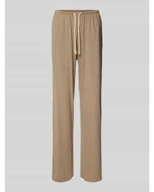 American Vintage Sweatpants Met Elastische Band, Model 'Ypawood' in het Natural