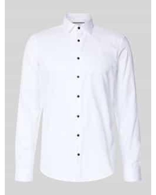 Jake*s Slim Fit Zakelijk Overhemd Met Kentkraag in het White voor heren
