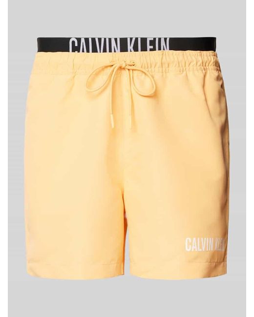 Calvin Klein Badehose mit elastischem Bund in Yellow für Herren