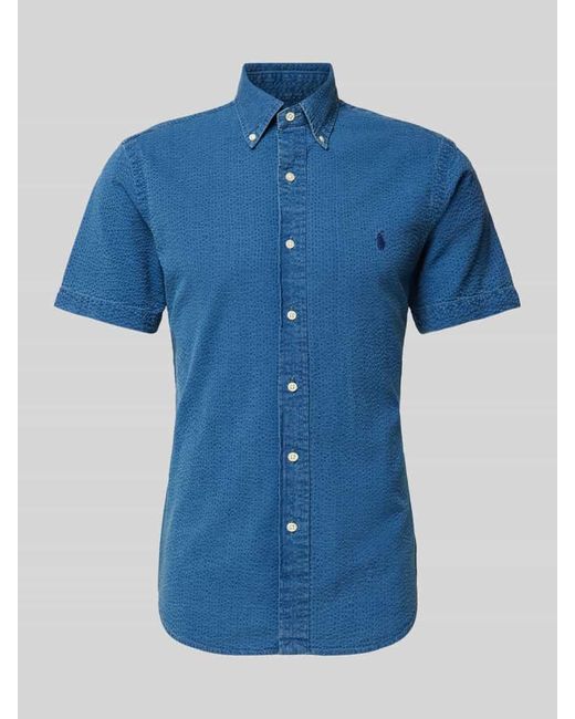 Polo Ralph Lauren Custom Fit Freizeithemd mit Button-Down-Kragen in Blue für Herren