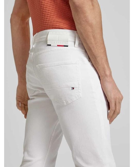 Tommy Hilfiger Tapered Fit Jeans im 5-Pocket-Design in White für Herren