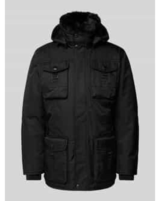 Wellensteyn Regular Fit Functioneel Jack Met Imitatiebont in het Black voor heren
