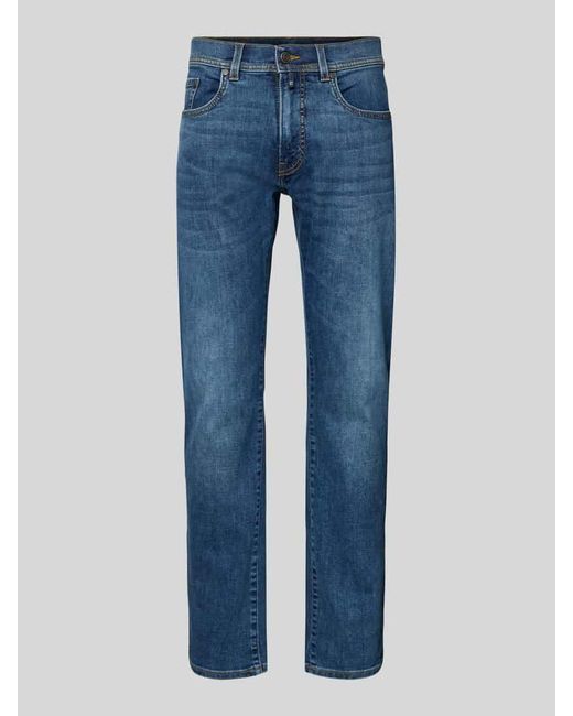 Pierre Cardin Tapered Fit Jeans im 5-Pocket-Design Modell 'LYON' in Blue für Herren
