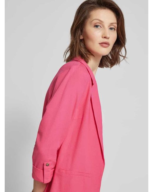 Vero Moda Blazer in unifarbenem Design aus Viskose-Leinen-Mix in Pink für Herren