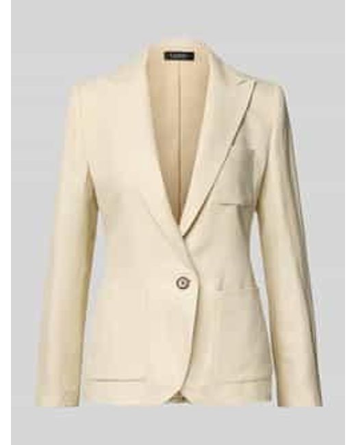 Ralph Lauren Blazer Met Opgestikte Borstzak in het Natural