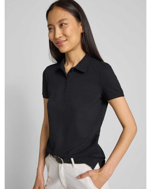 Christian Berg Women Poloshirt Met Korte Knoopsluiting in het Black