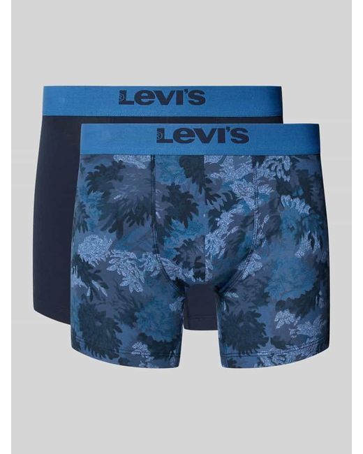 Levi's Trunks mit Logo-Stitching Modell 'Woods' im 2er-Pack in Blue für Herren