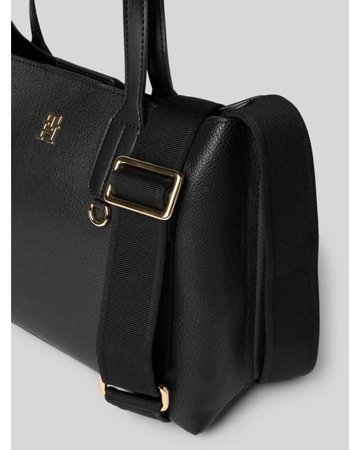 Tommy Hilfiger Tote Bag Met Logo-Applicatie Van Metaal in het Black