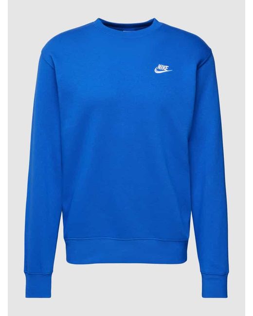 Nike Sweatshirt mit Label-Stitching Modell 'NSW CREW' in Blue für Herren