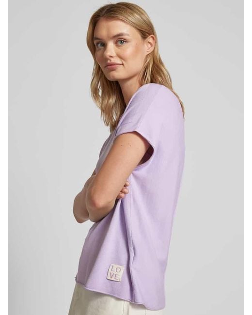 LIEBLINGSSTÜCK Purple T-Shirt mit Label-Detail Modell 'Karista'