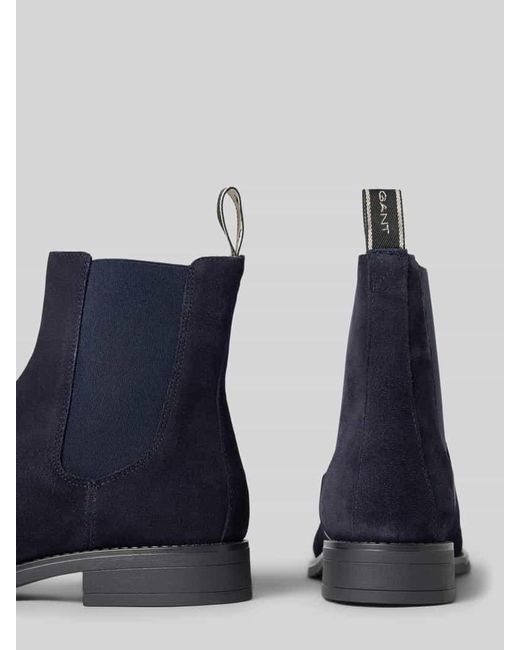 Gant Blue Chelsea Boots aus Leder mit Label-Detail Modell 'Fayy'