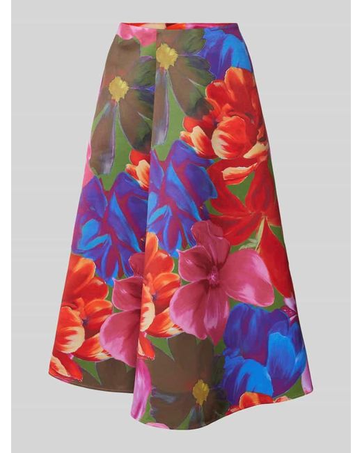Ted Baker Red Midirock mit seitlichem Nahtreißverschluss Modell 'JORALEE'