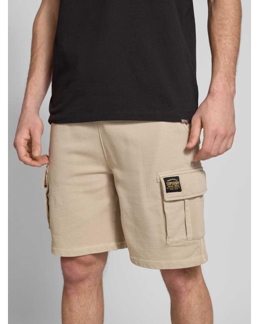 Superdry Regular Fit Korte Cargobroek Met Steekzakken in het Natural voor heren