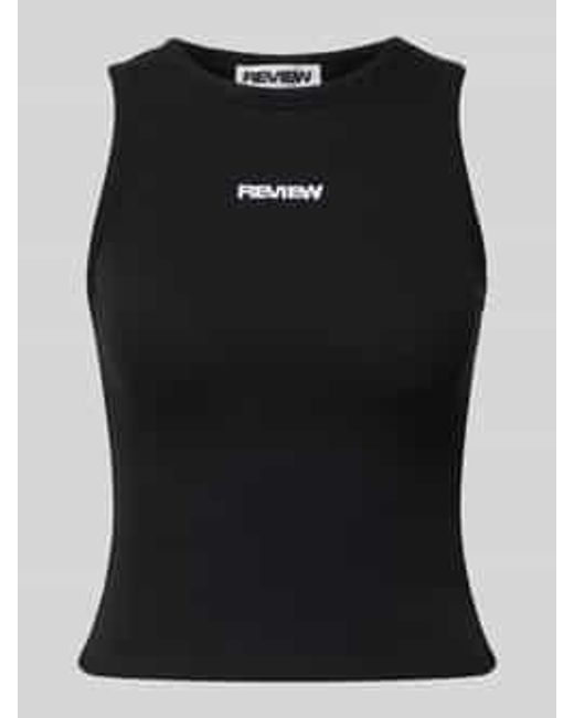 Review Tanktop Met Labelstitching in het Black