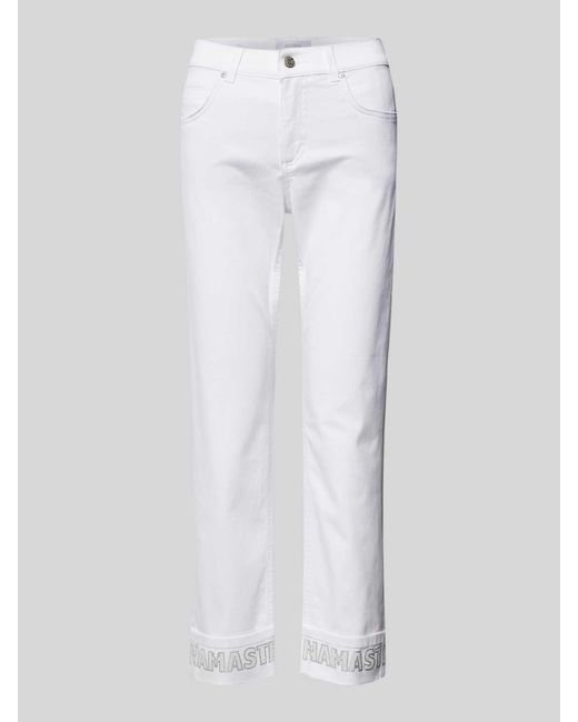 ANGELS White Cropped Jeans in unifarbenem Design Modell 'Cici'