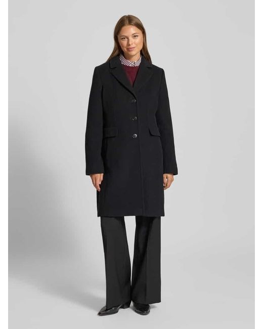 Fuchs & Schmitt Blue Wollmantel mit Kaschmir-Anteil und Pattentaschen