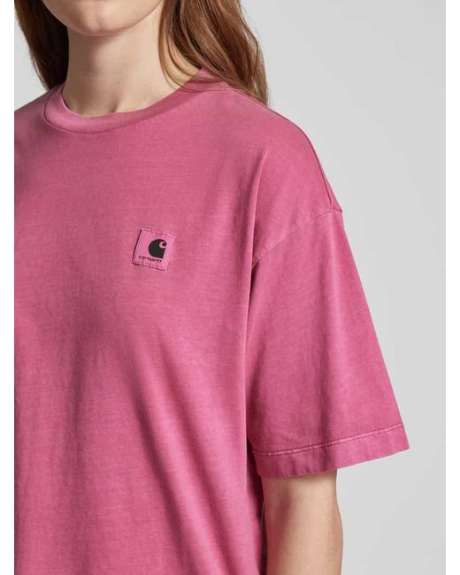 Carhartt Pink Oversized T-Shirt mit Label-Patch Modell 'NELSON'