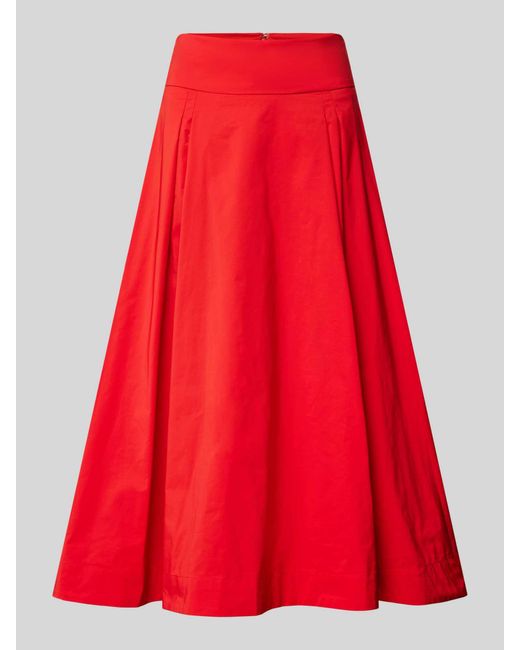 Essentiel Antwerp Midirok Met Stolpplooien in het Red