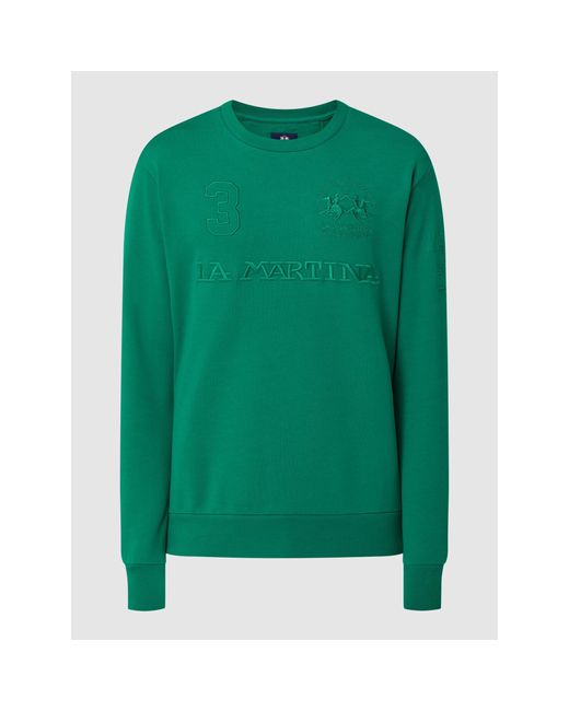 La Martina Sweatshirt mit Logo in Green für Herren