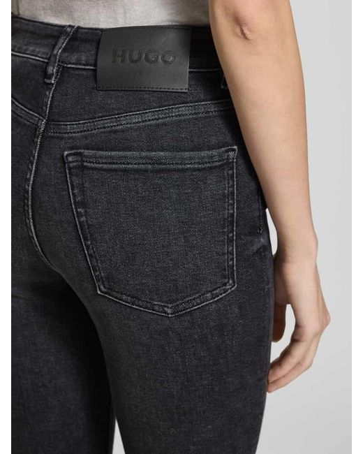 HUGO Gray Skinny Fit Jeans mit 5-Pocket-Design Modell 'Girali'