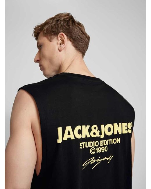 Jack & Jones Tanktop mit Label-Print Modell 'BORA' in Black für Herren