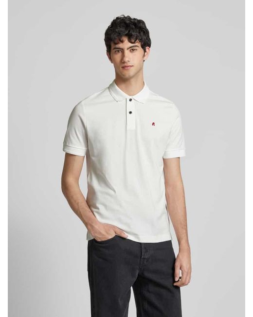Replay Regular Fit Poloshirt Mit Logo-Stitching in White für Herren