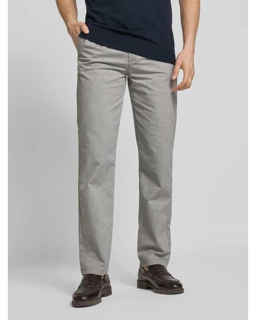 Gabba Regular Fit Bundfaltenhose mit Eingrifftaschen Modell 'Napoli' in Gray für Herren