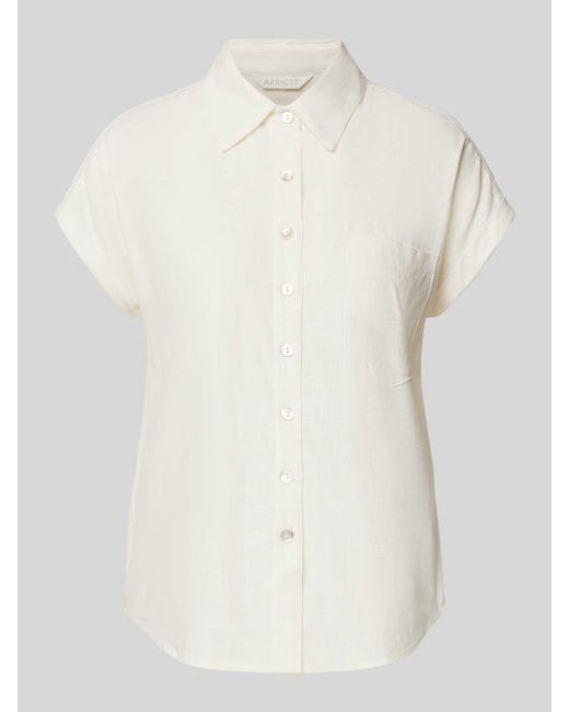 Apricot Slim Fit Overhemdblouse Met Kapmouwen in het White